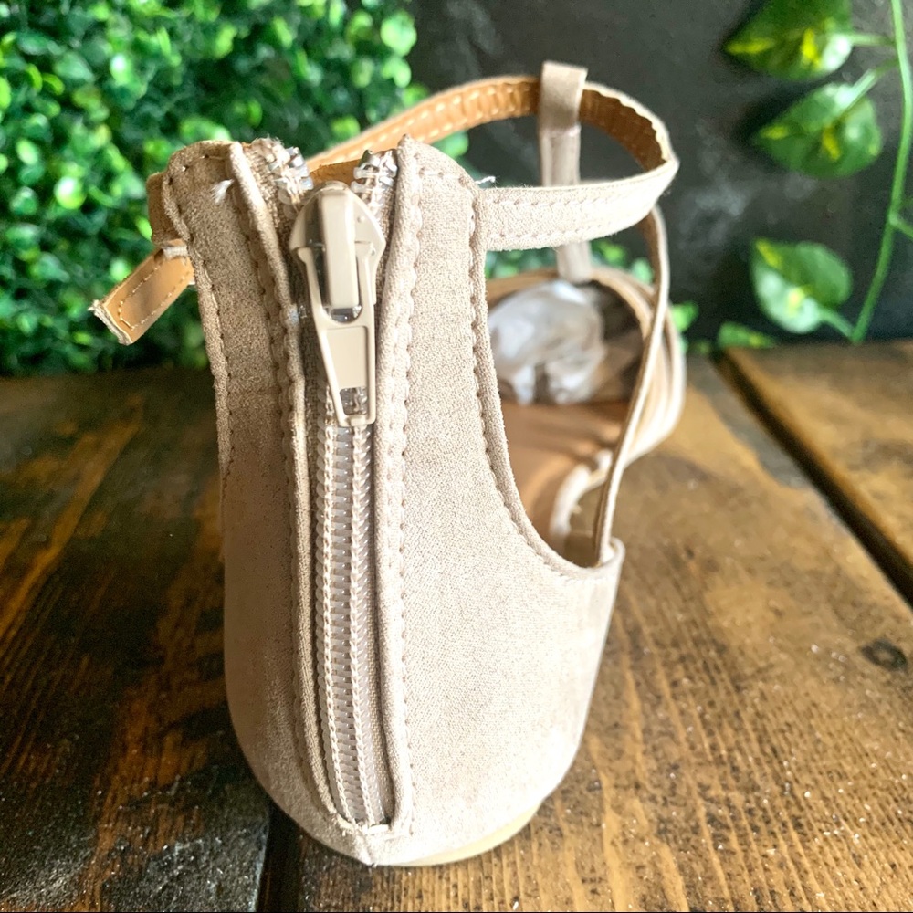 Nib Taupe Suede Pointed Toe Flats & Ankle Straps - image 4